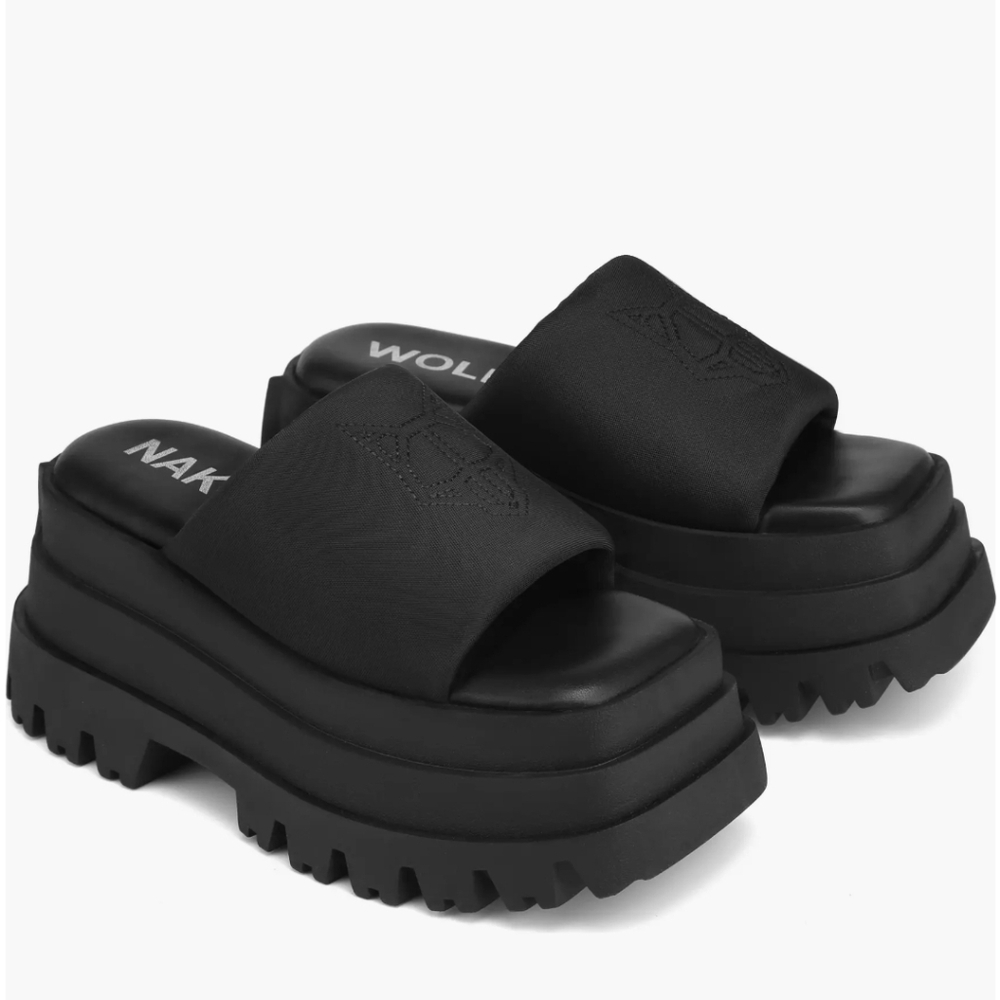 NAKED WOLFE Delicious 90mm Platform Slide Sandals Size US6